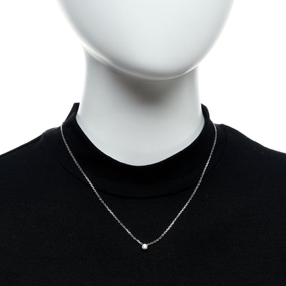 Cartier 18K White Gold Diamond .26ct 1895 Solitaire Pendant Necklace 2 of 6