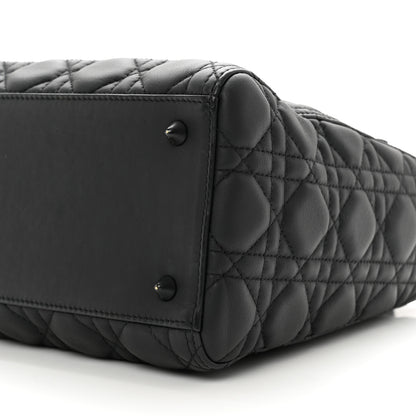 Christian Dior Ultra Matte Calfskin Cannage Medium Lady Dior Black 8 of 8
