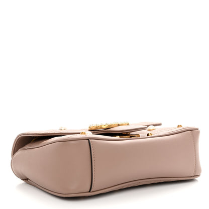 Gucci Calfskin Matelasse Studded Mini Pearly GG Marmont Shoulder Bag Porcelain Rose 4 of 10
