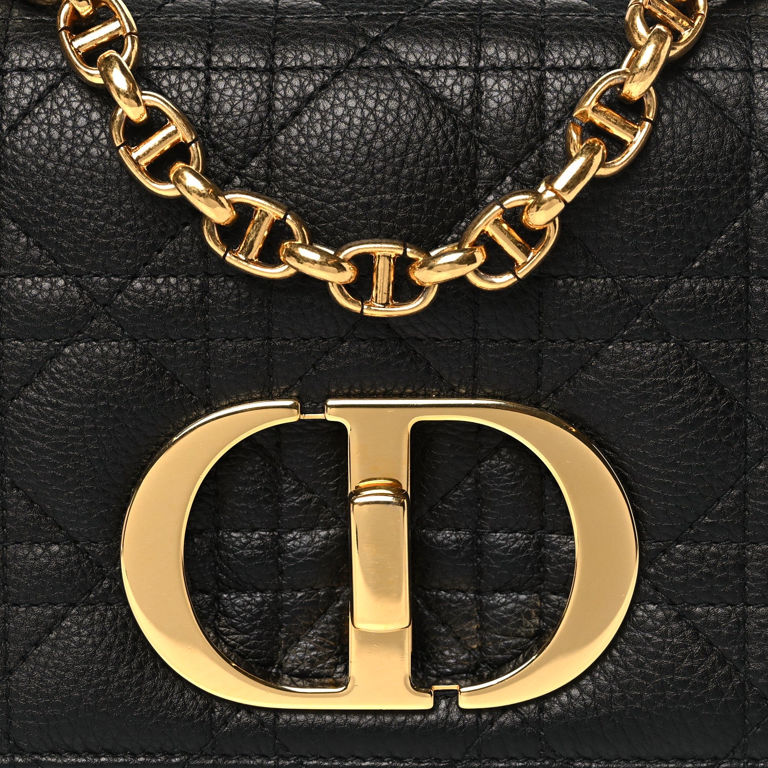 Christian Dior Calfskin Cannage Small Caro Bag Black 8 of 11