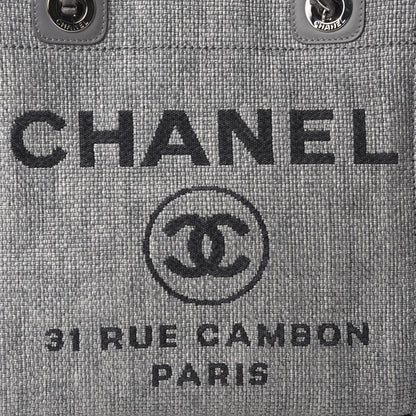 Chanel Woven Straw Raffia Mini Deauville Tote Grey 10 of 10