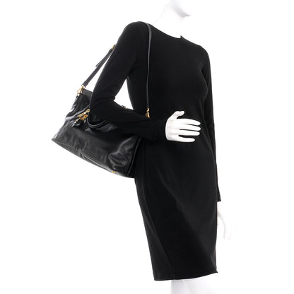 Prada Soft Calf Frame Shoulder Bag Black 2 of 9