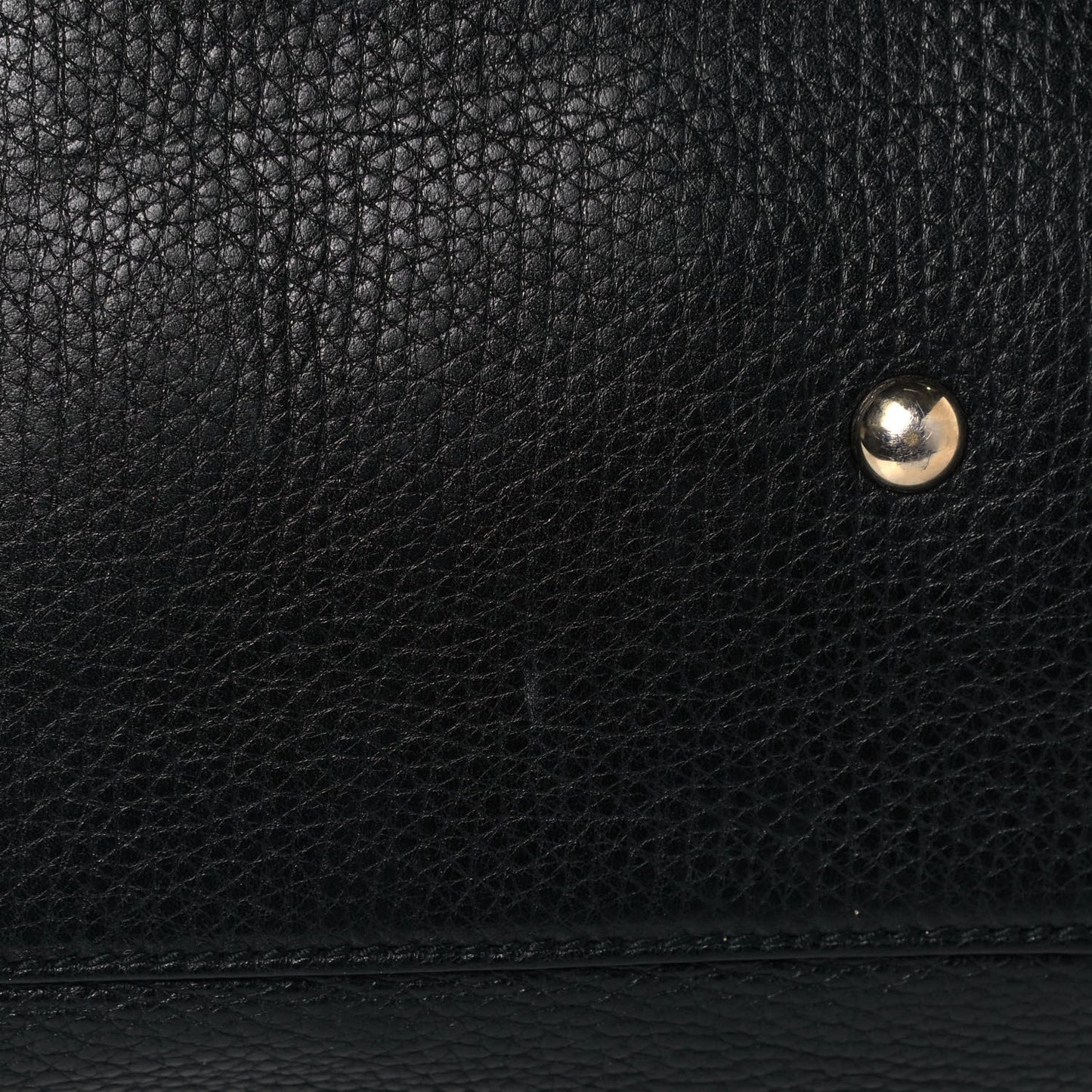 Pebbled Calfskin Medium Soho Shoulder Bag Black