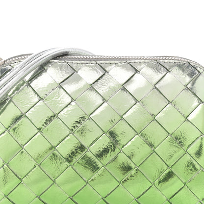 Bottega Veneta Metallic Nappa Intrecciato Concert Pouch Silver Fresh Mint 8 of 10