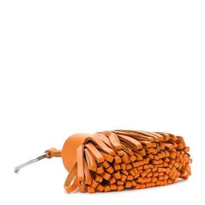 Hermes Lambskin Carmen Tassel Key Holder Jaune D'Or 4 of 5