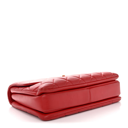 Chanel Lambskin Quilted Medium Trendy CC Flap Dual Handle Bag Red 4 of 10