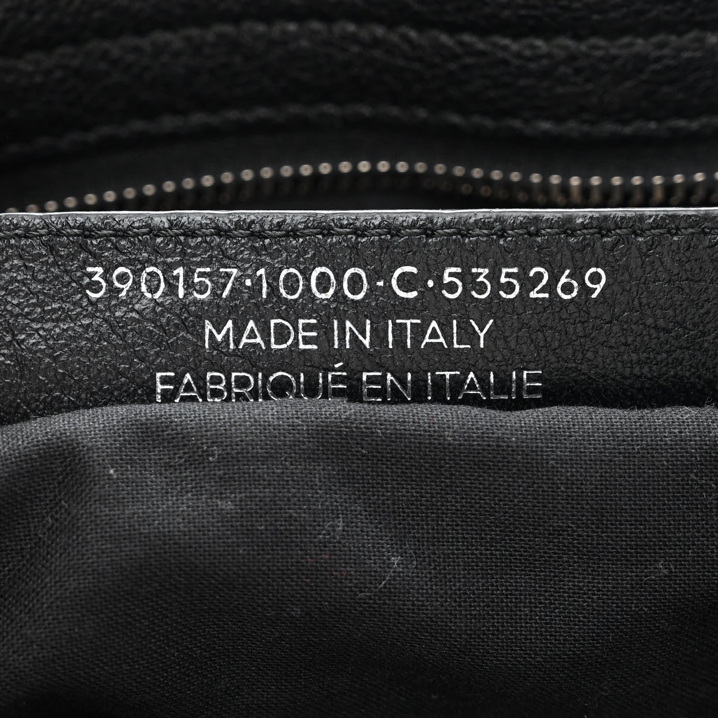 Chevre Silver Metallic Edge Hardware Velo Black