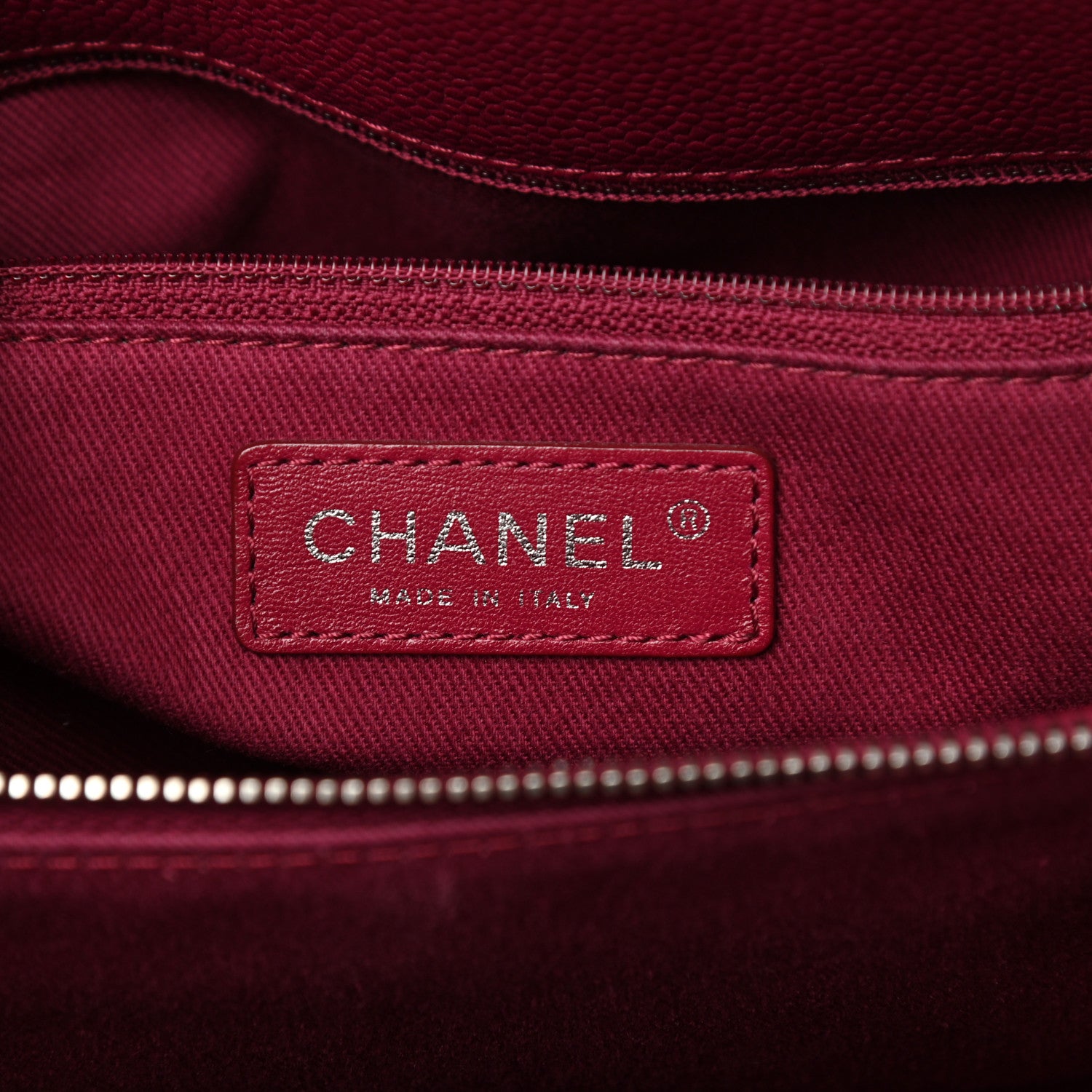 Chanel Caviar Quilted Timeless CC Shopping Tote Red 8 of 15