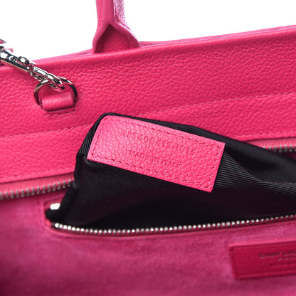 Saint Laurent Grained Calfskin Small Cabas Rive Gauche Bubblegum 8 of 8