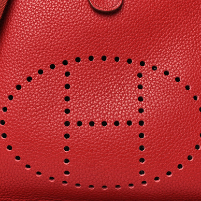 Hermes Taurillon Clemence Evelyne III PM Rouge Garance 8 of 10