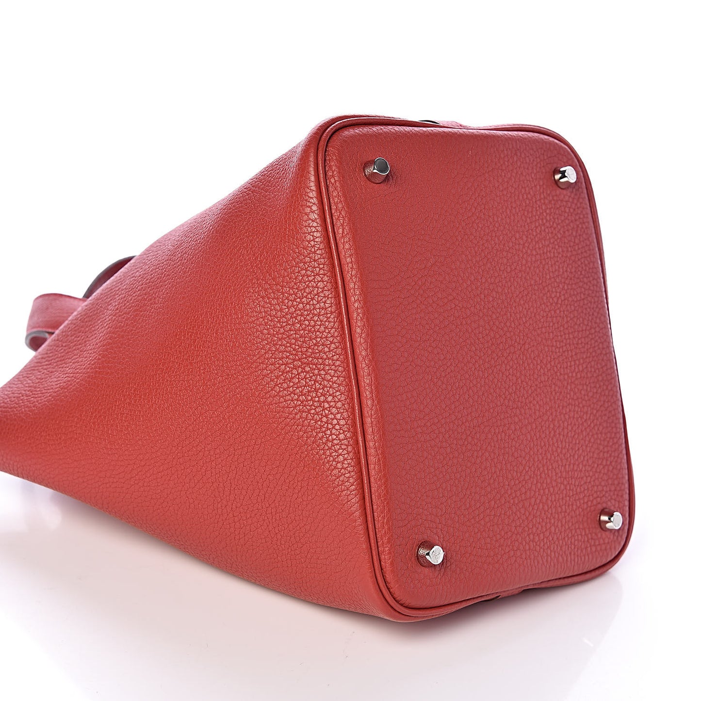 Taurillon Clemence Picotin Lock 22 MM Rouge Casaque