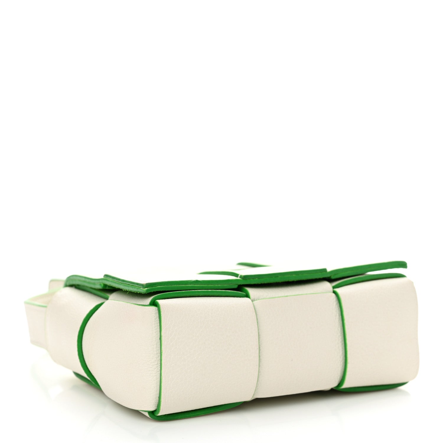 Bottega Veneta Buffalo Maxi Intrecciato Bicolor Extra Mini Cassette Crossbody Bag White Parakeet 4 of 9