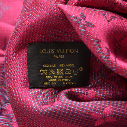 Louis Vuitton Jacquard Silk Wool Monogram Rainbow Shawl 4 of 4