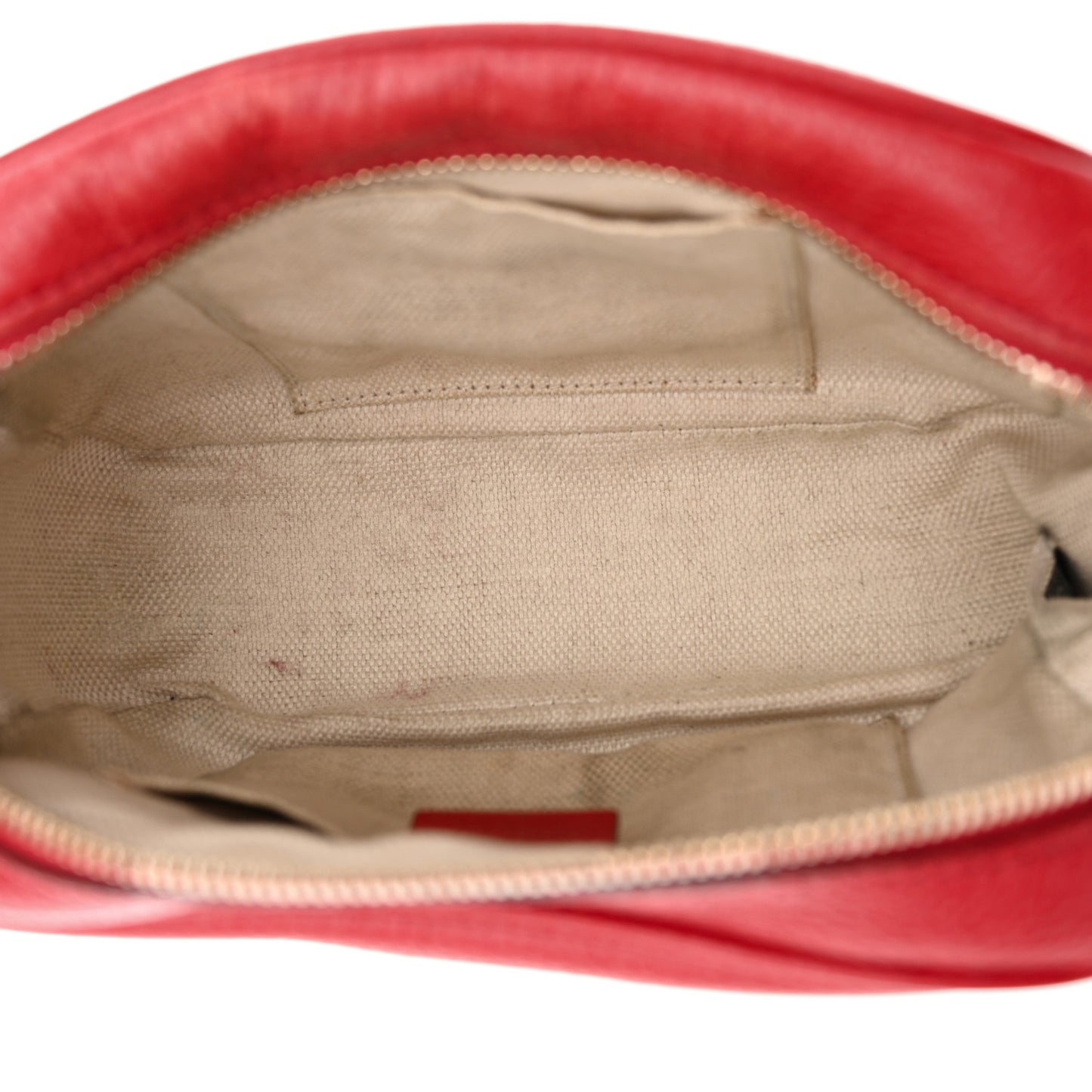 Pebbled Calfskin Small Soho Disco Bag Vibrant Red
