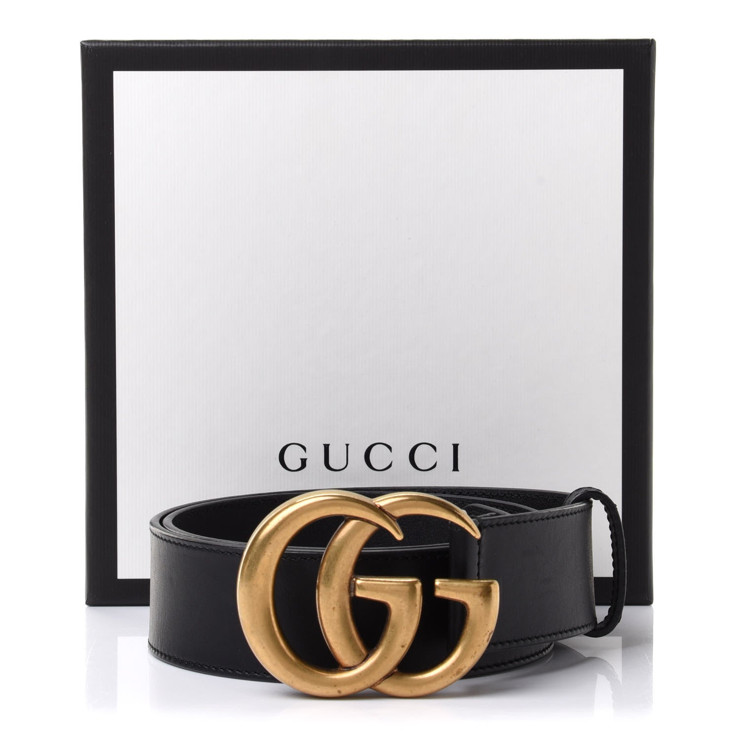 Gucci Calfskin Double G 40mm Belt 75 30 Black 5 of 5