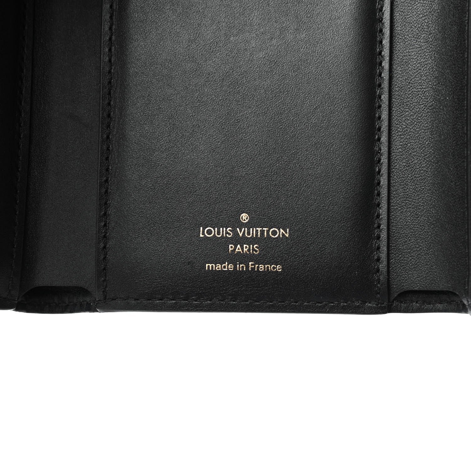 Louis Vuitton Monogram Flower Lock Compact Wallet Black 6 of 7