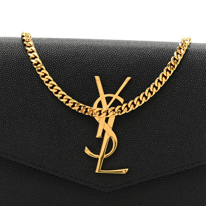 Saint Laurent Grain De Poudre Uptown Chain Wallet Black 9 of 13