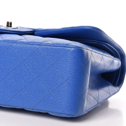 Chanel Caviar Quilted Jumbo Double Flap Blue 7 of 11