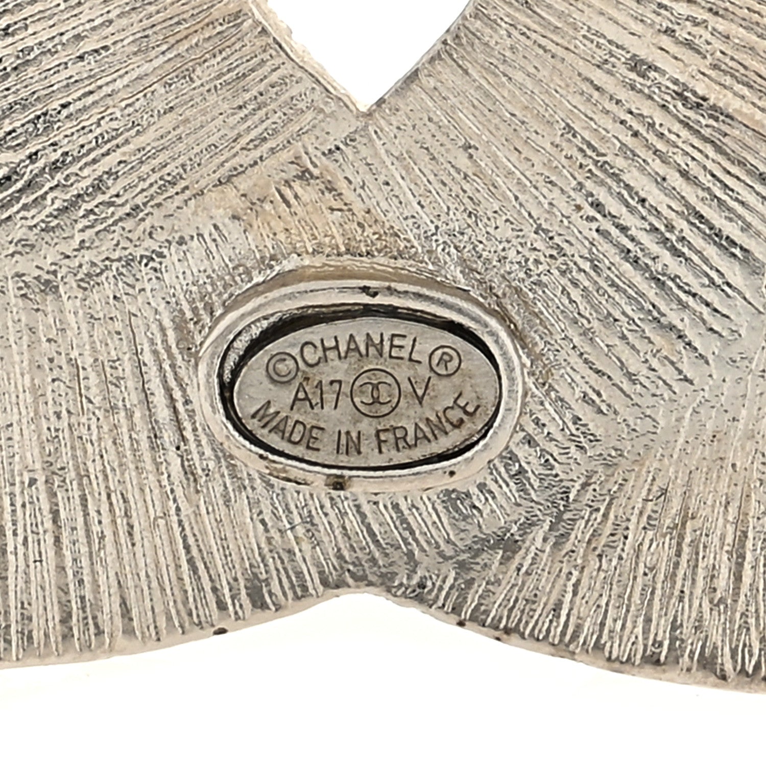 Chanel Baguette Crystal CC Brooch Silver 3 of 3
