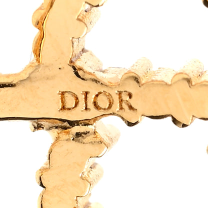 Christian Dior Crystal Clair D Lune Clip On Earrings Gold 4 of 4