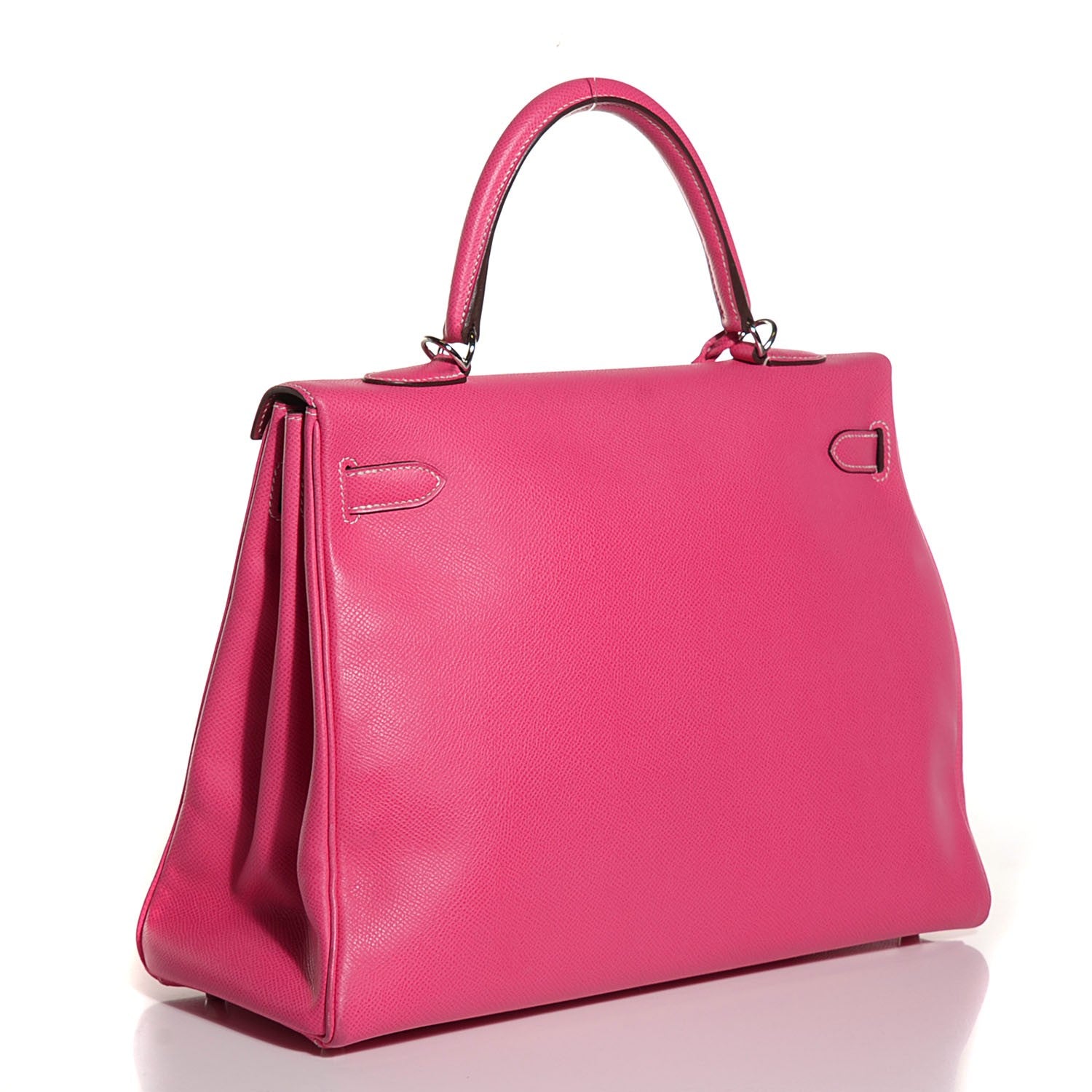 Hermes Epsom Candy Kelly Retourne 35 Rose Tyrien Rubis 3 of 26