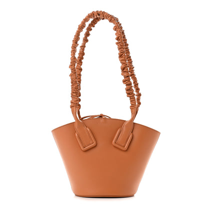Bottega Veneta Calfskin Ruched Small Basket Tote Tan 1 of 8