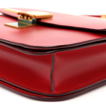 Celine Box Calfskin Medium Classic Box Flap Bag Red 10 of 14