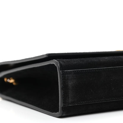 Saint Laurent Suede Medium Classic Monogram Kate Satchel Black 9 of 10