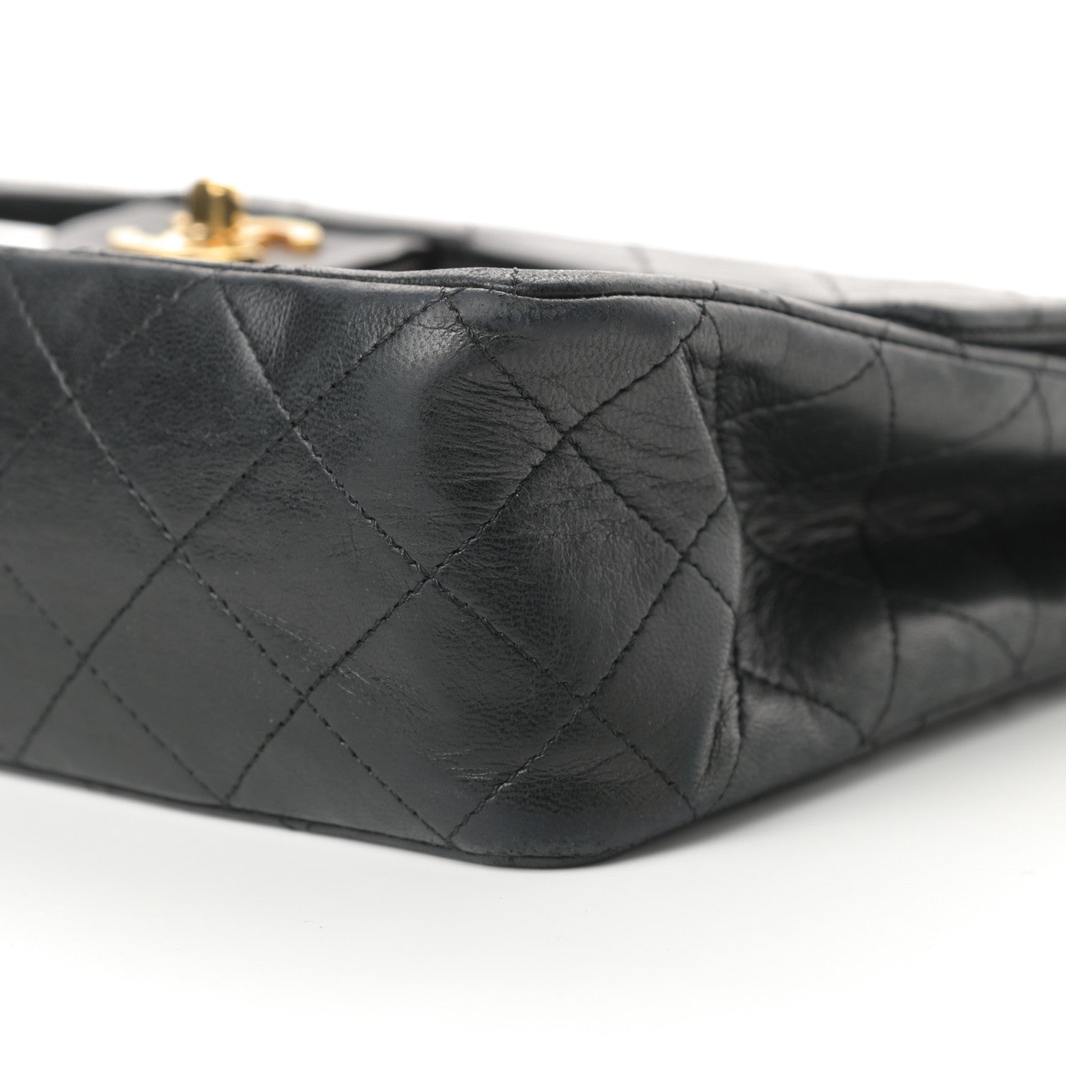 Chanel Lambskin Quilted Medium Double Flap Black 11 of 15