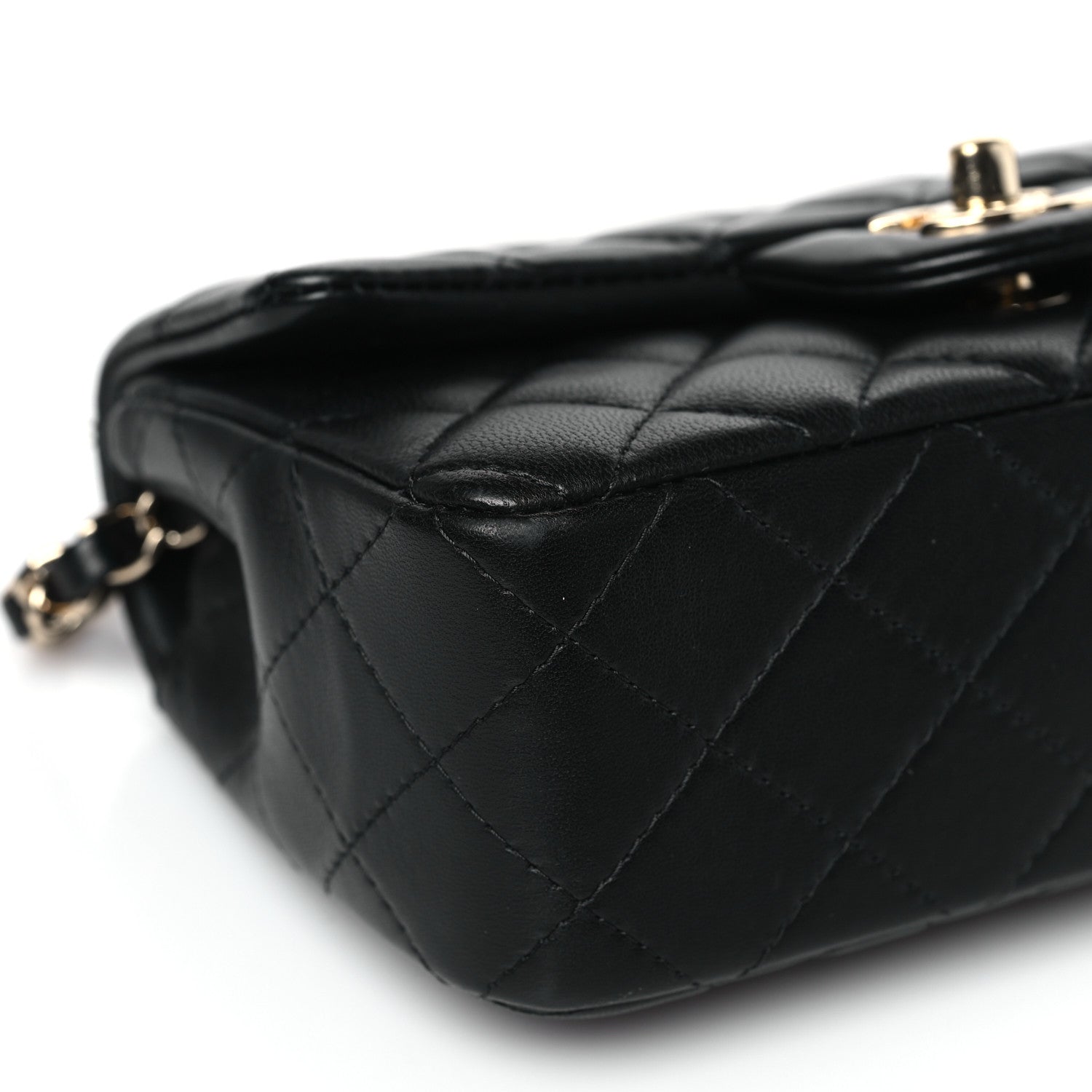 Chanel Lambskin Quilted Mini Rectangular Flap Black 7 of 8