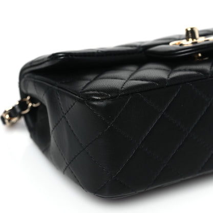 Chanel Lambskin Quilted Mini Rectangular Flap Black 7 of 8