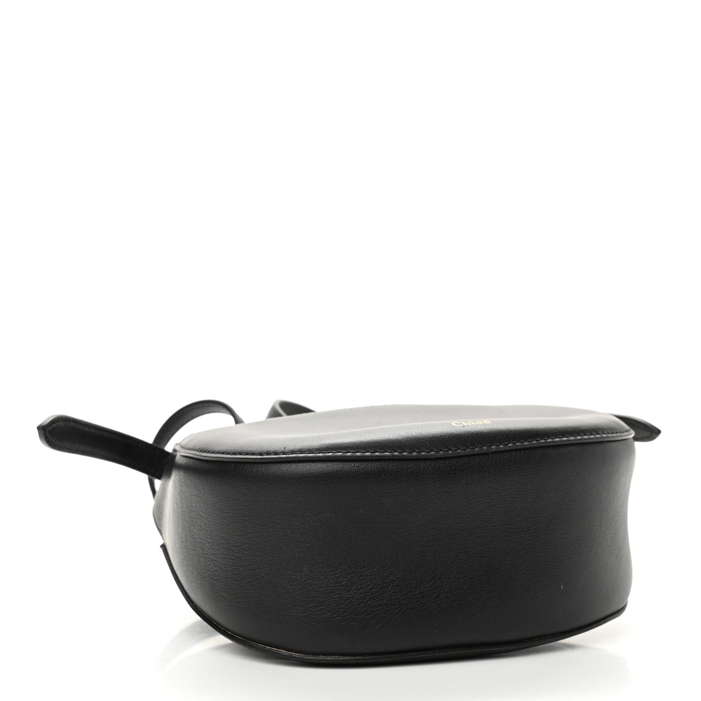 Small Grain Calfskin Kiss Bag Black