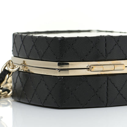 Chanel Lambskin Quilted Small Beauty Box Clutch With Chain Black 4 of 8