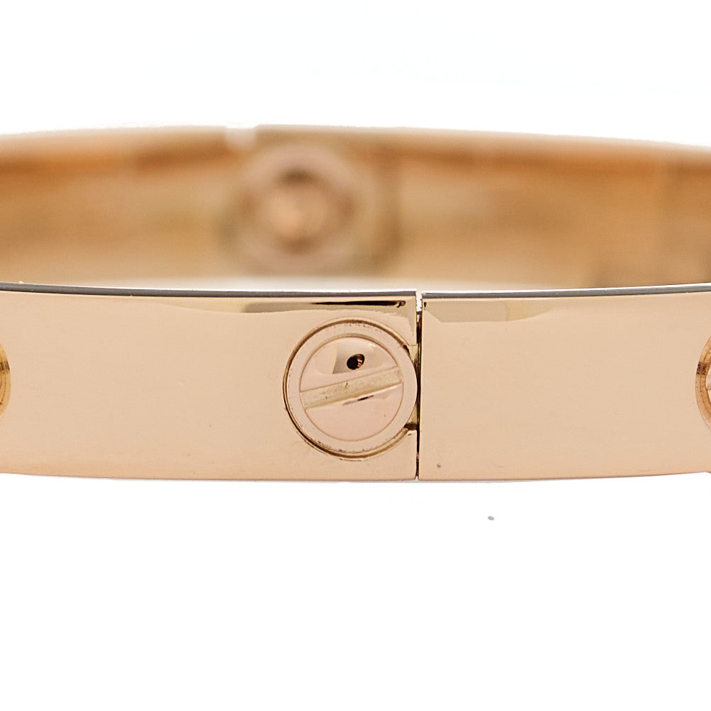 Cartier 18K Pink Gold 4 Diamond LOVE Bracelet 16 3 of 7