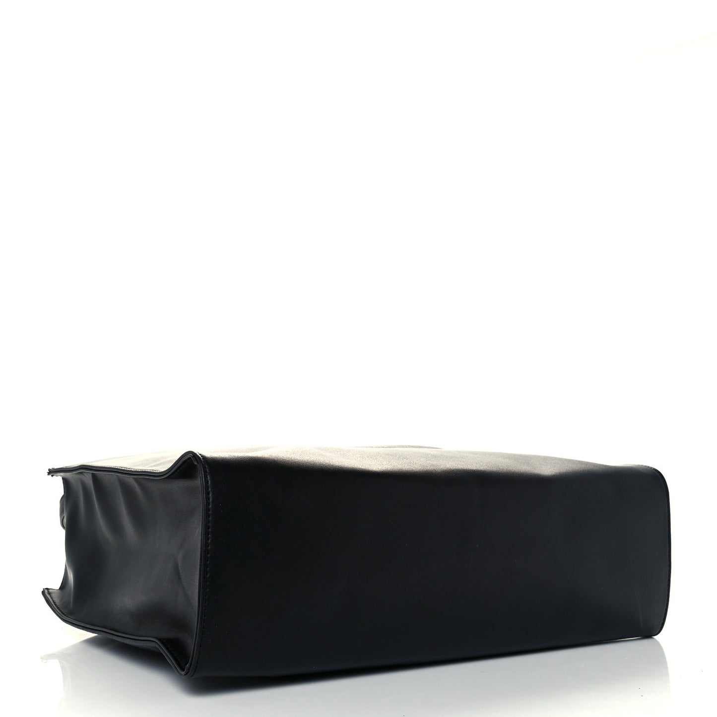 Vegan Leather Medium Shopping Bag Black