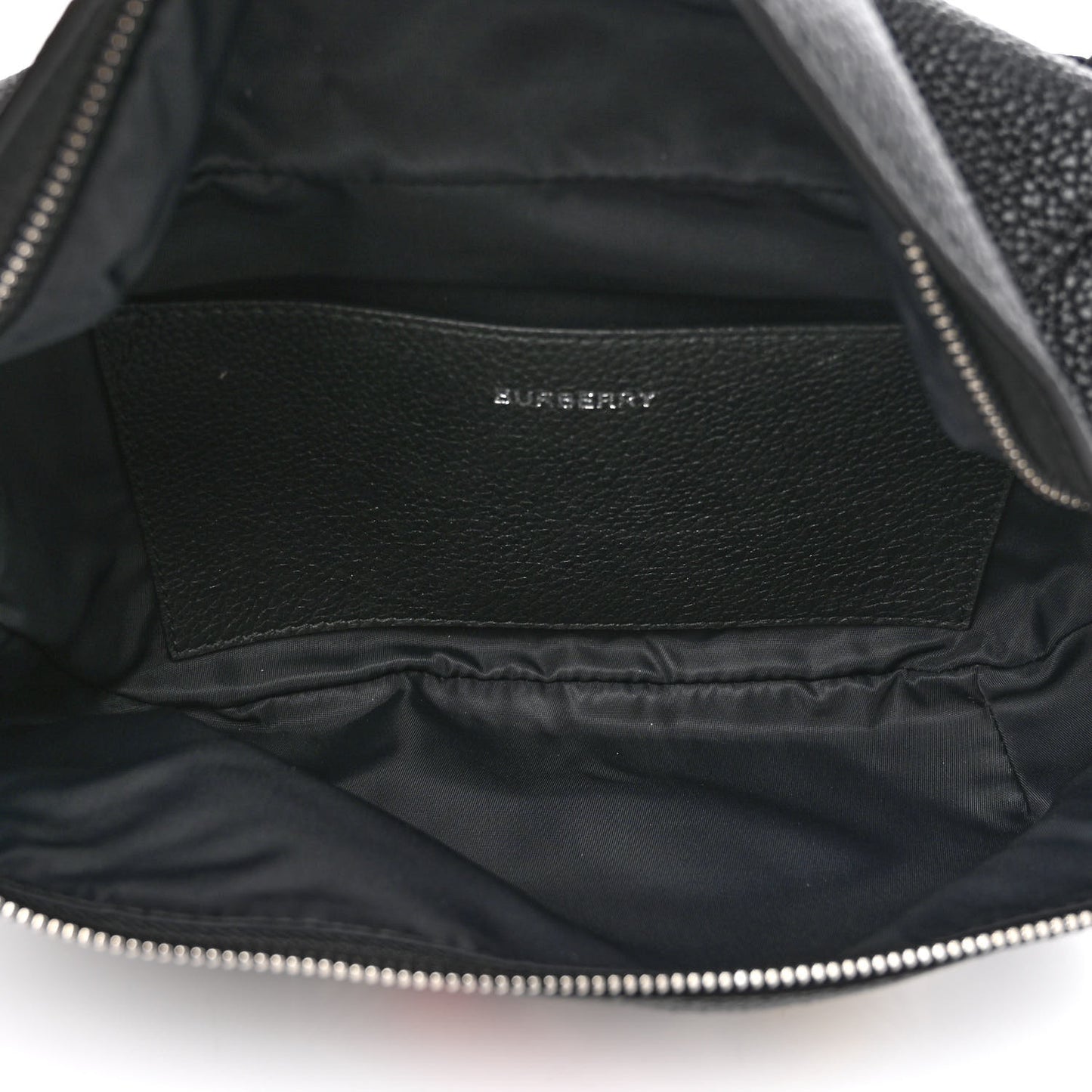 Grainy Calfskin Logo Graphic Sonny Bum Bag Black