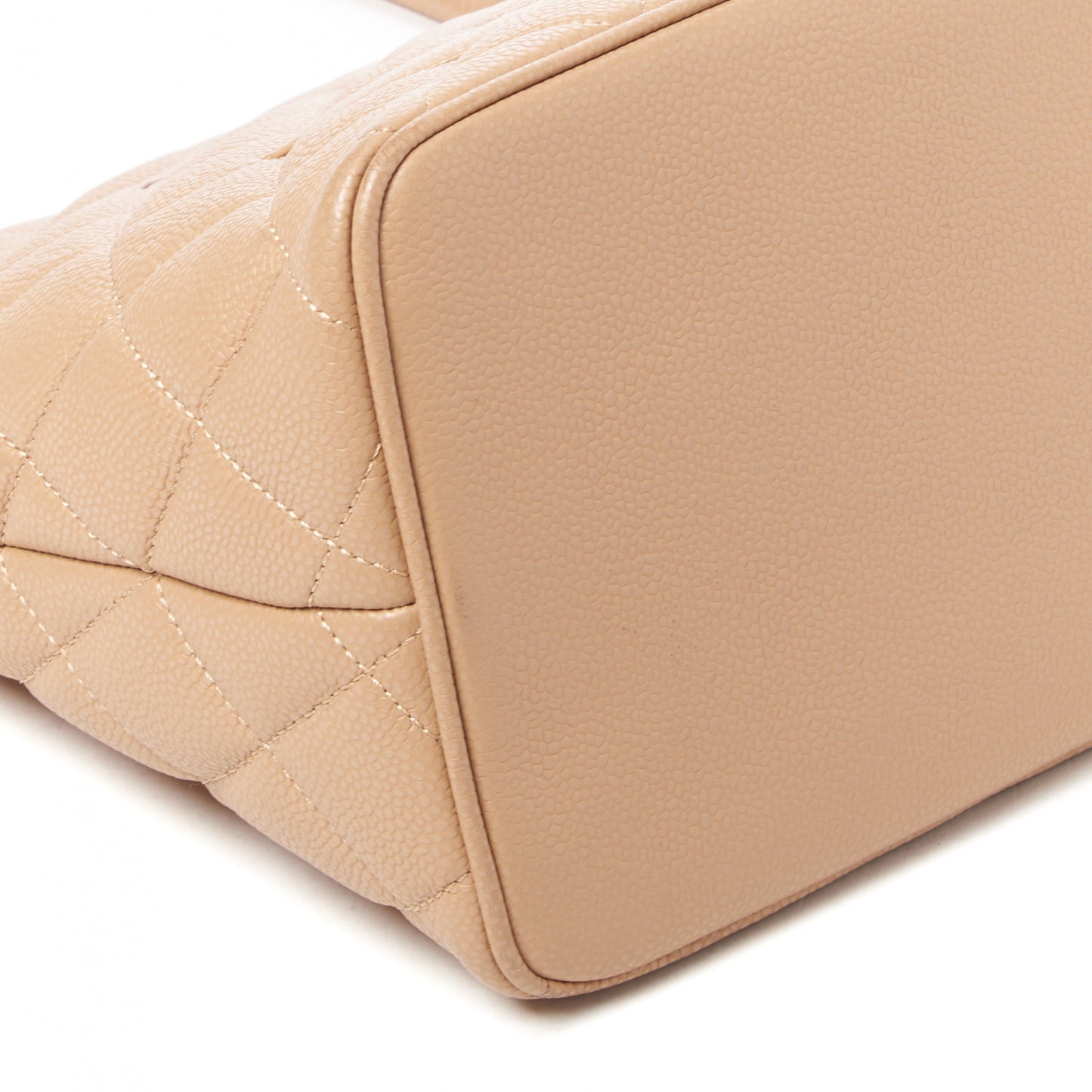 Caviar Quilted Medallion Tote Beige