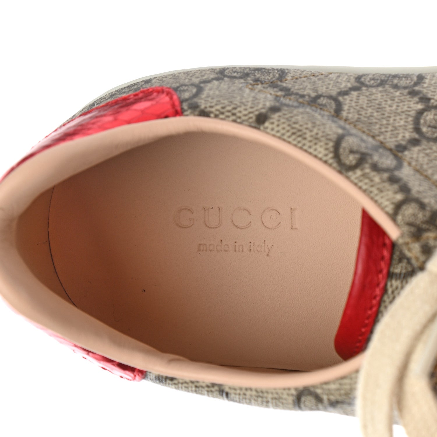 Gucci GG Supreme Monogram Womens Ace Low-Top Sneaker 36 Beige 7 of 10