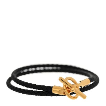 Hermes Swift Double Tour Glenan Bracelet T3 Black 1 of 5