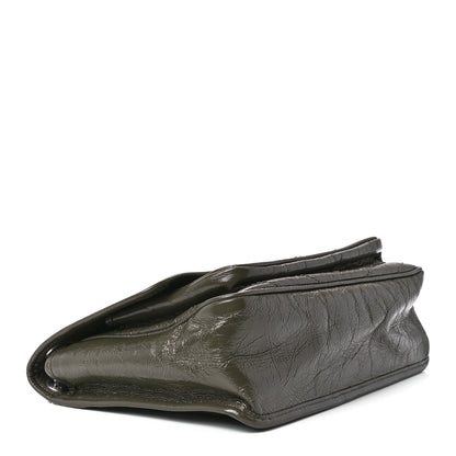 Saint Laurent Crinkled Calfskin Matelasse Monogram Medium Niki Chain Satchel Dark Green 7 of 24