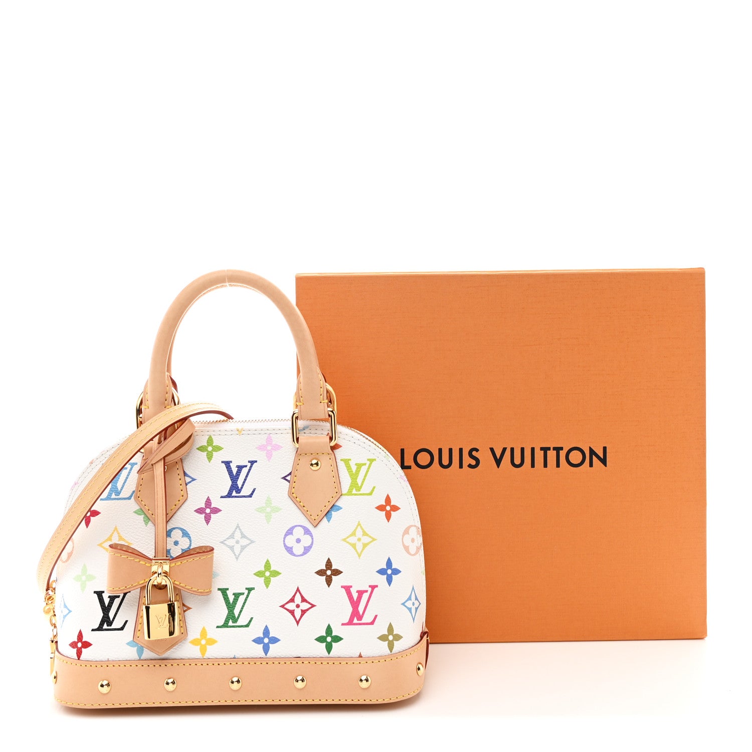 Louis Vuitton LV x TM Monogram Multicolor Alma BB White 10 of 10