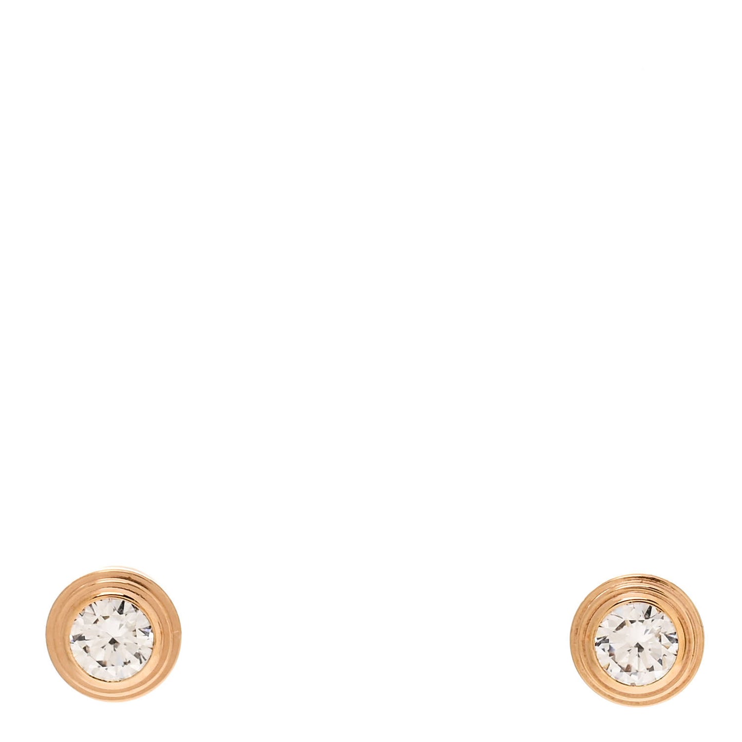 18K Yellow Gold Diamond MM D'Amour Earrings