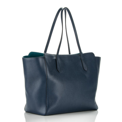 Gucci Dollar Calfskin Medium Swing Tote Marine Deep Cobalt 3 of 6
