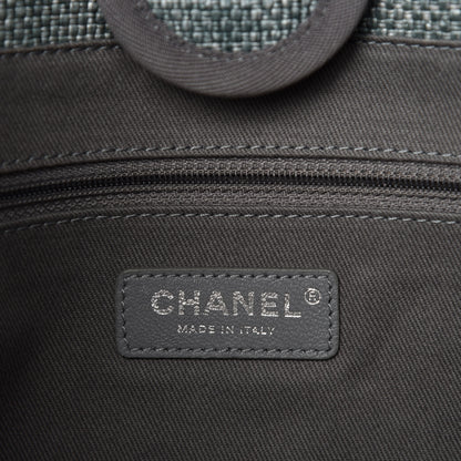 Chanel Woven Straw Raffia Small Deauville Tote Grey 8 of 10