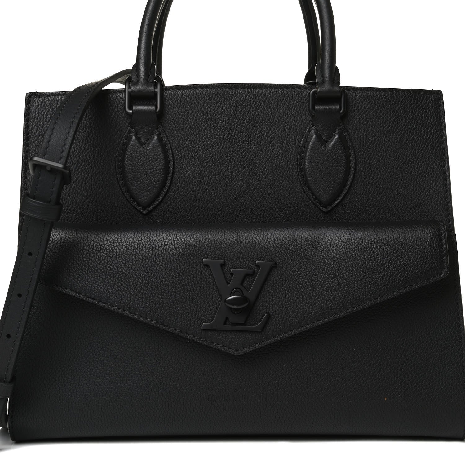 Louis Vuitton Soft Calfskin Lockme Tote PM Black 8 of 13