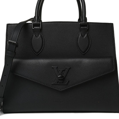 Louis Vuitton Soft Calfskin Lockme Tote PM Black 8 of 13