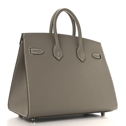 Hermes Epsom Horseshoe Birkin Sellier 25 Gris Asphalte Gris Perle 3 of 13
