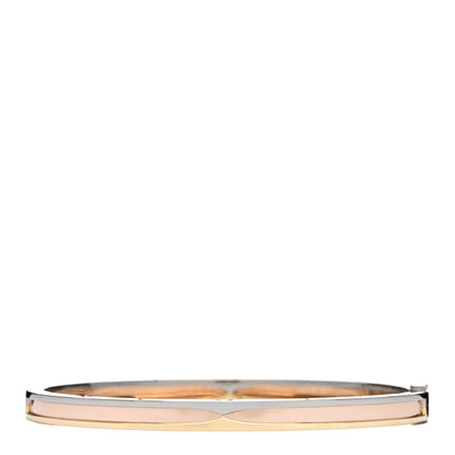 Bulgari 18K Yellow White Rose Gold Narrow B.Zero1 Bangle Bracelet L 1 of 5