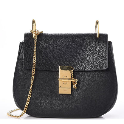 Chloe Grained Lambskin Drew Shoulder Bag Black 1 of 7