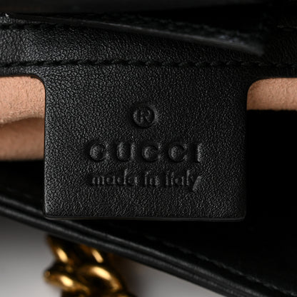 Gucci Calfskin Matelasse Medium GG Marmont Shoulder Tote Bag Black 6 of 13